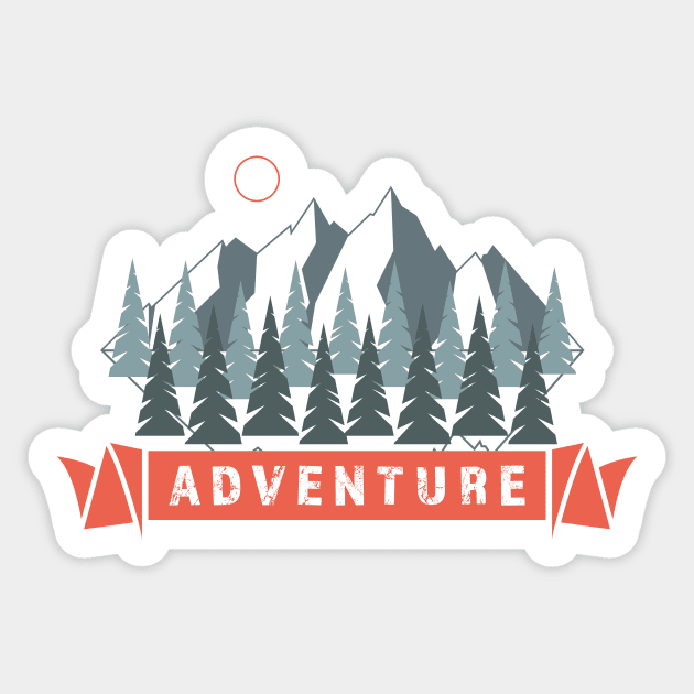 Mountain Adventure Sticker by Imagonarium